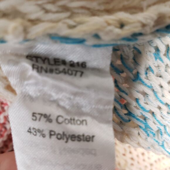 Cabi Knit Open Front Cardigan Vest Womens M Boho Striped Cottagecore Lagenlook - Picture 7 of 8